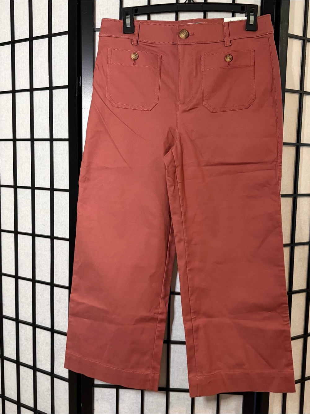 LOFT Rust-Tone The Palmer Wide Leg High Rise Pants NWT 4P